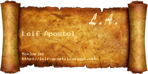 Leif Apostol névjegykártya